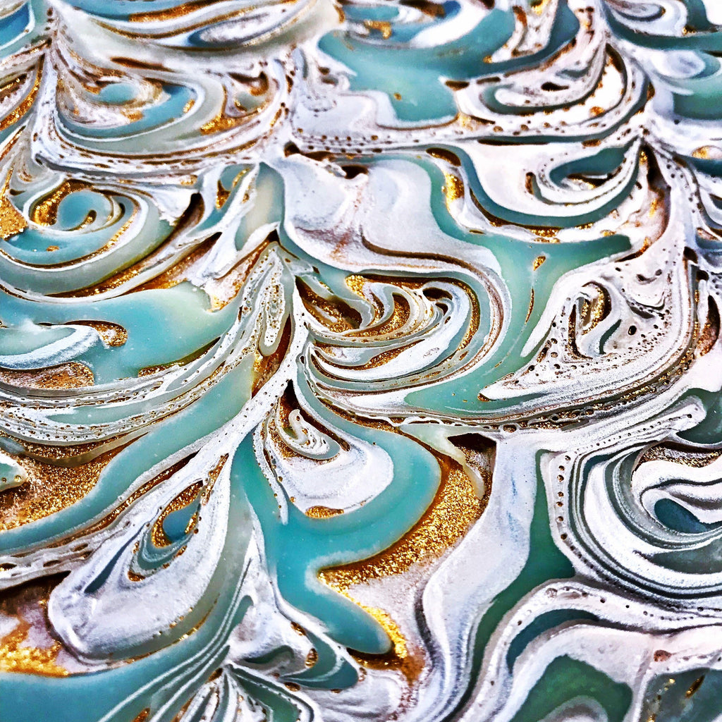 Swirling with Mica + Glycerin CP Soapmaking